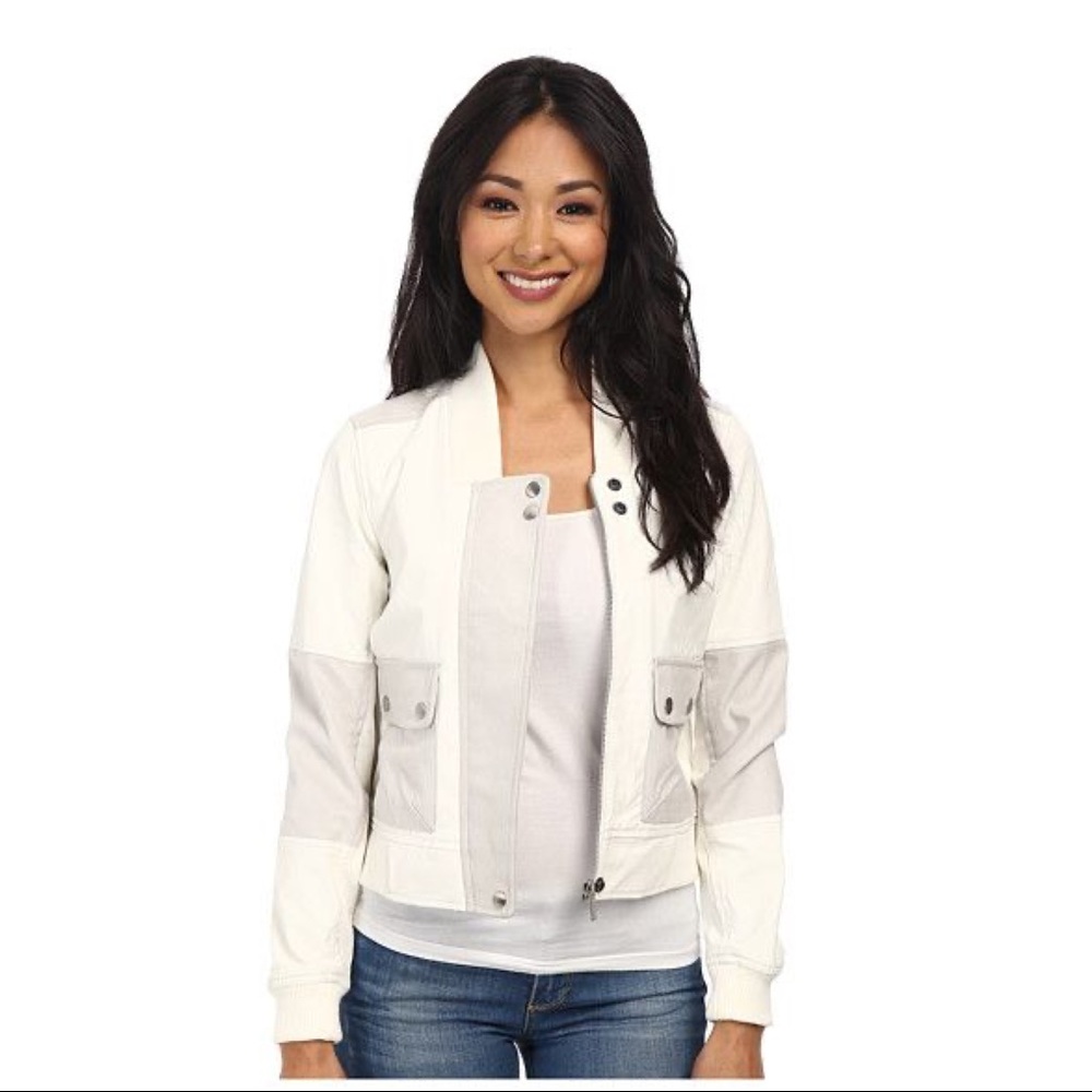 CalvinKlein Jeans faux suede white bomber jacket